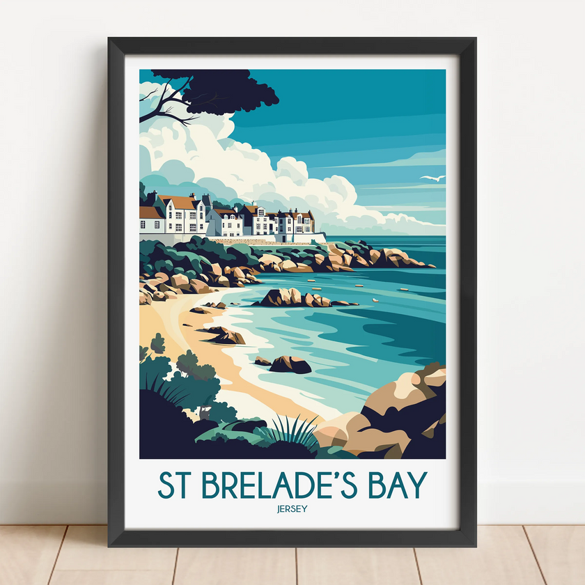 St Brelade'S Bay Modern Travel Poster