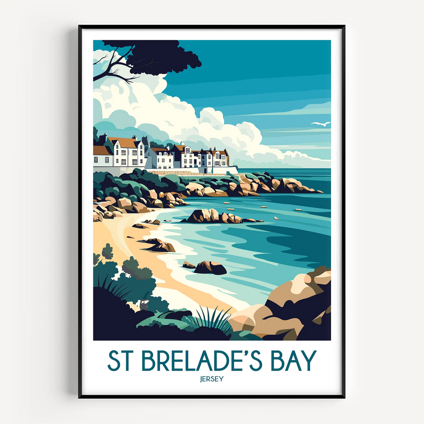 St Brelade'S Bay Souvenir Poster Print
