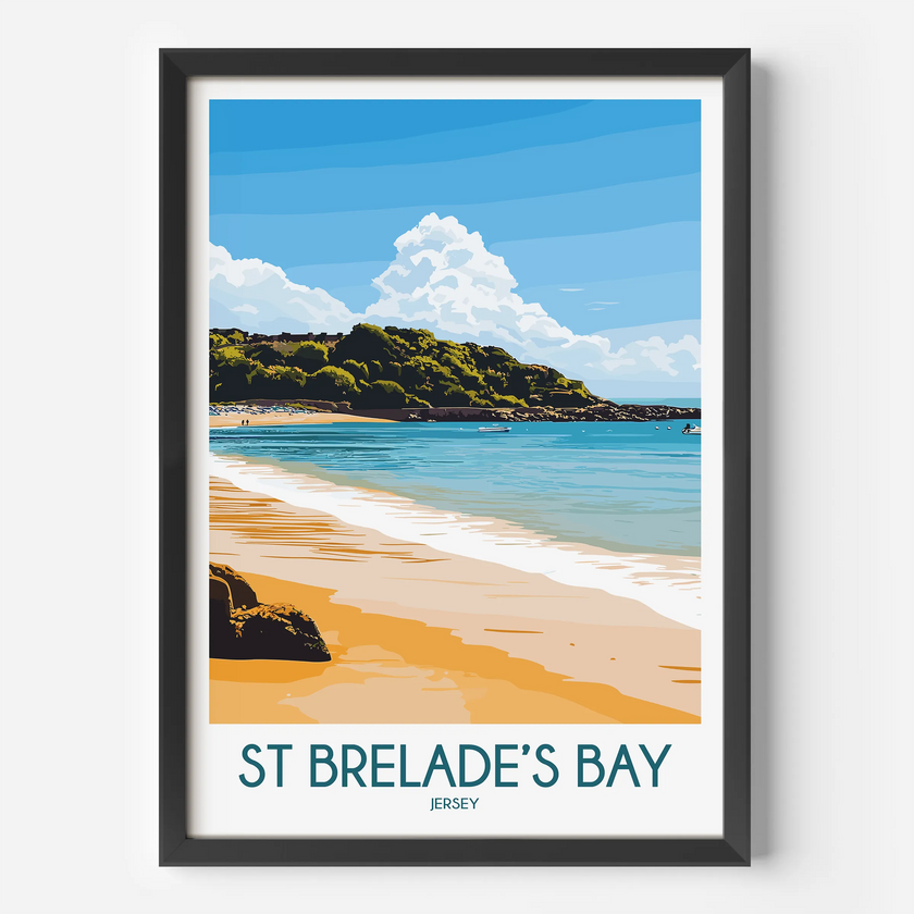St Brelades Bay Souvenir Poster Print