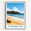 St Brelades Bay Vintage Style Print