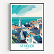 St Helier Souvenir Poster Print