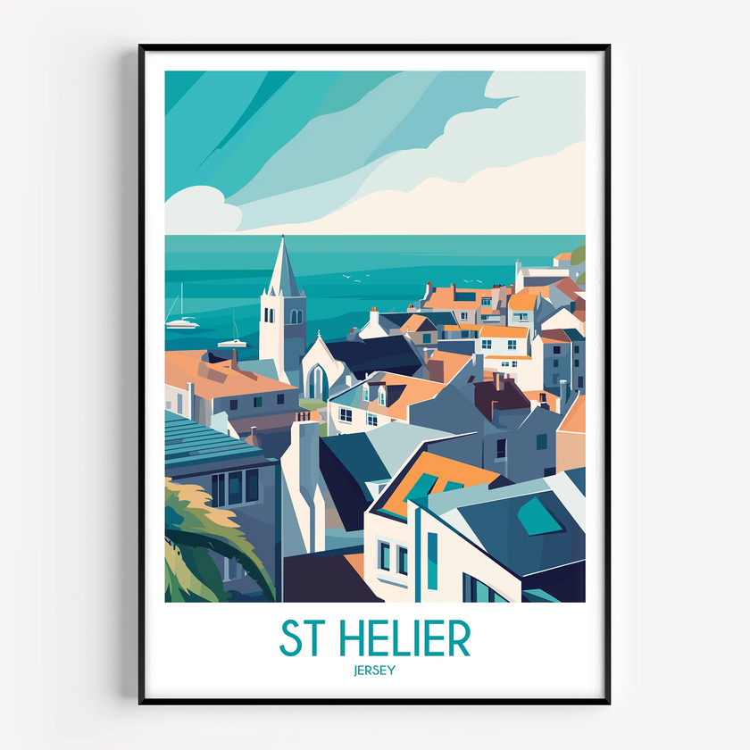 St Helier Souvenir Poster Print