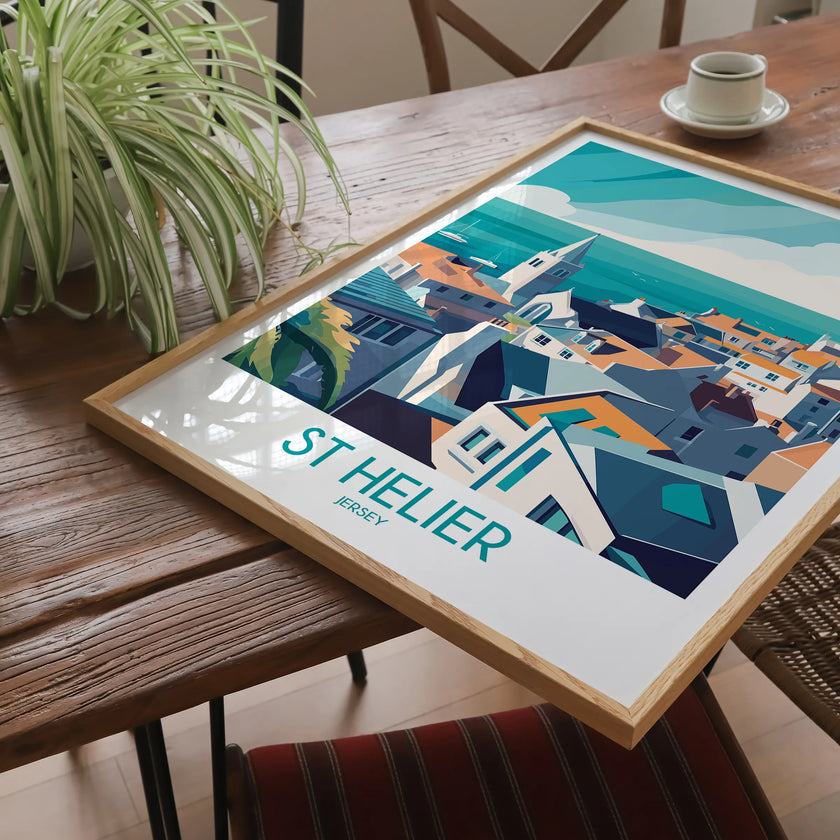 St Helier Vintage Style Print