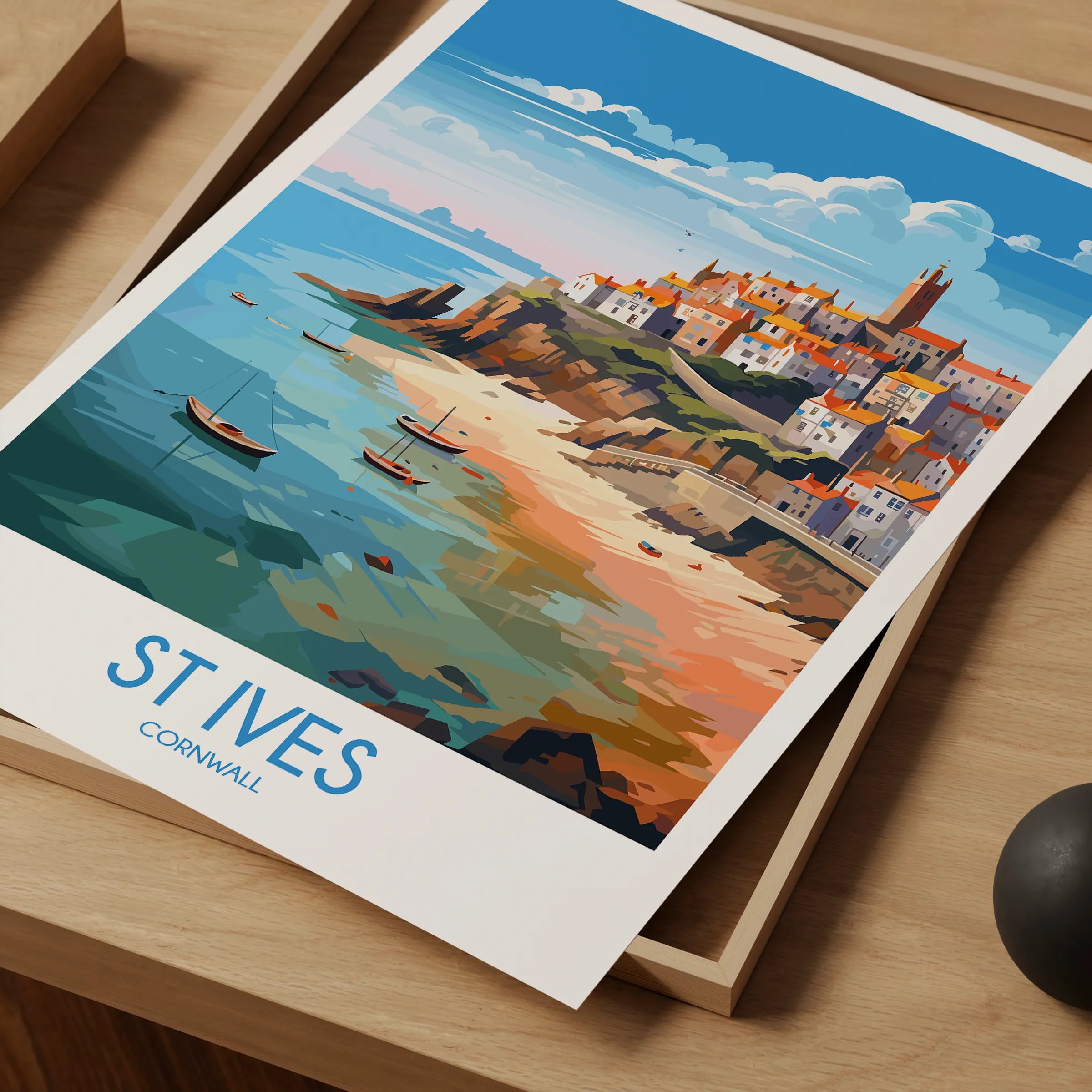 St Ives Retro Travel Illustration