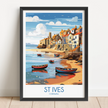 St Ives Retro Travel Illustration