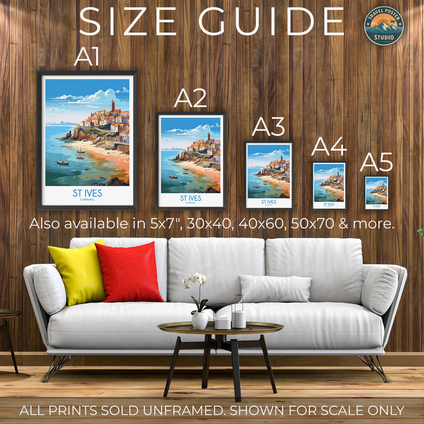 St Ives Souvenir Poster Print