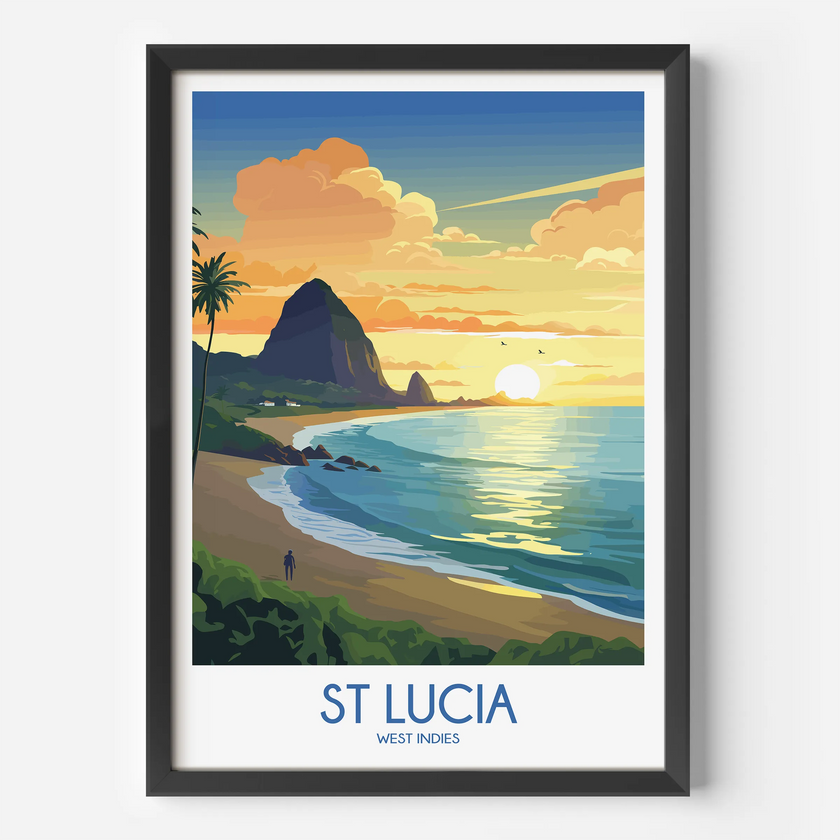 St Lucia Destination Art Gift