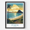 St Lucia Modern Travel Poster