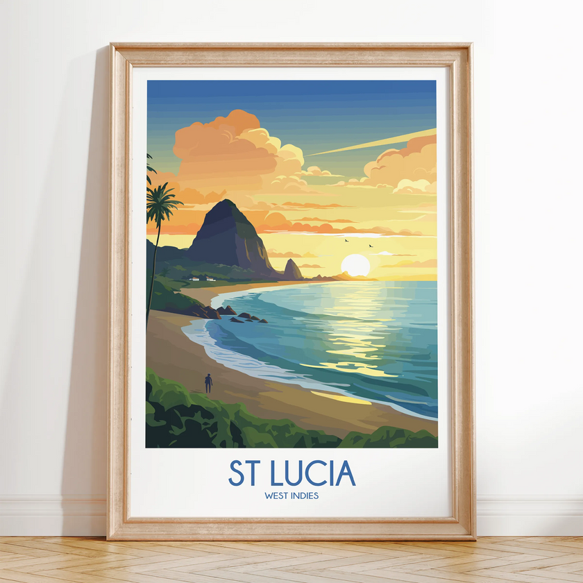 St Lucia Souvenir Poster Print