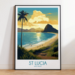 St Lucia Souvenir Poster Print