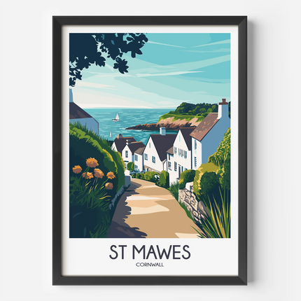 St Mawes Modern Travel Poster