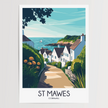 St Mawes Vintage Style Print