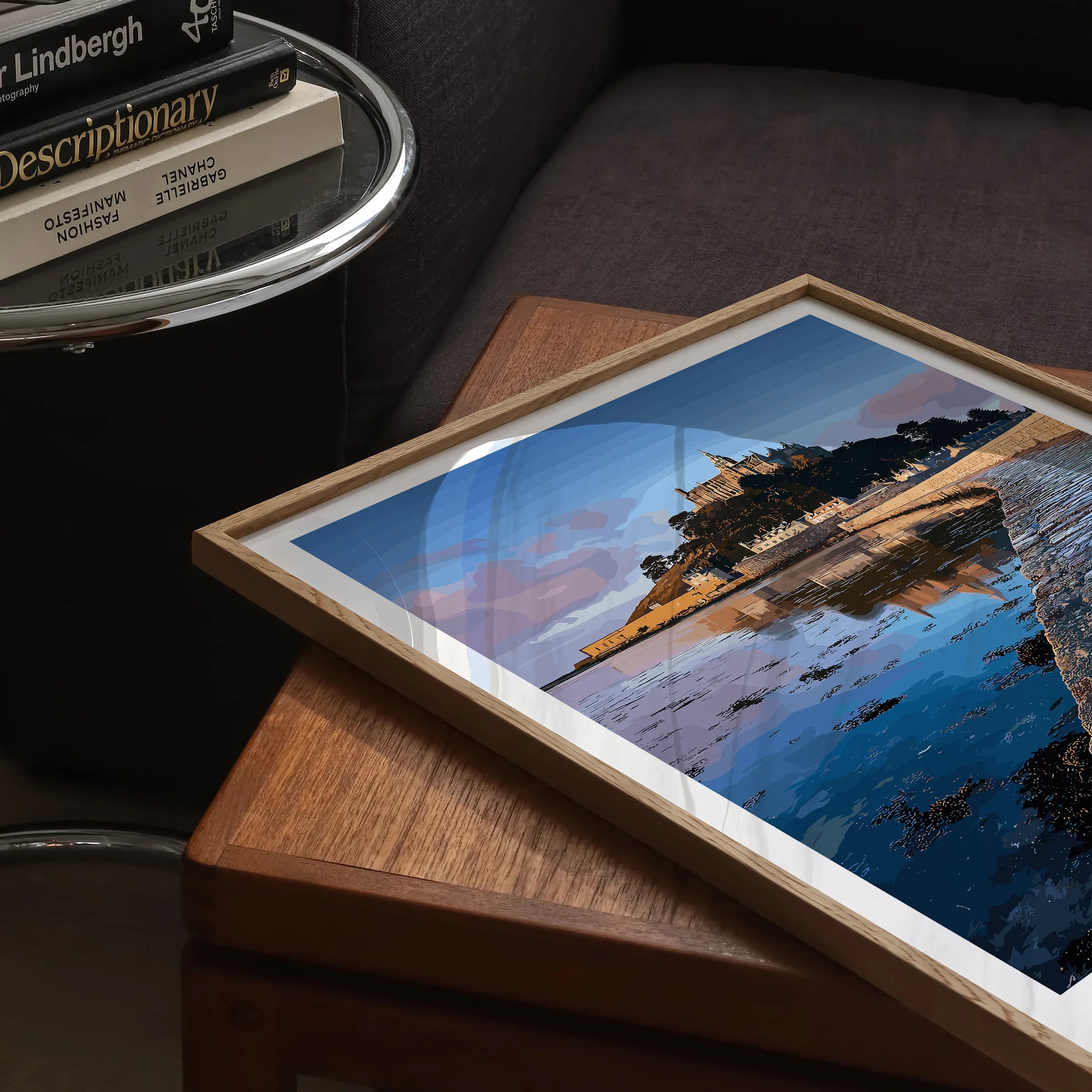 St Michael'S Mount Retro Travel Illustration