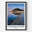 St Michael'S Mount Retro Travel Illustration