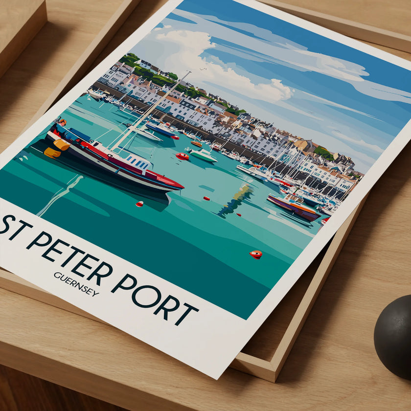 St Peter Port Destination Art Gift