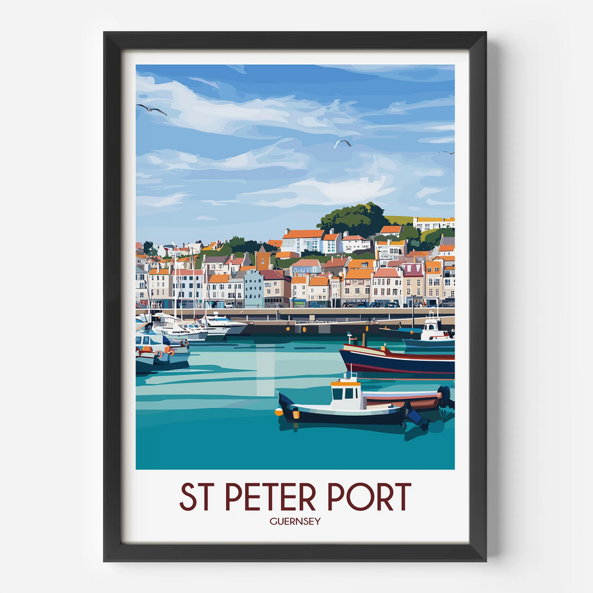St Peter Port Destination Art Gift