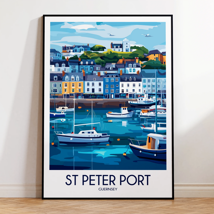 St Peter Port Destination Art Gift
