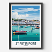 St Peter Port Modern Travel Poster