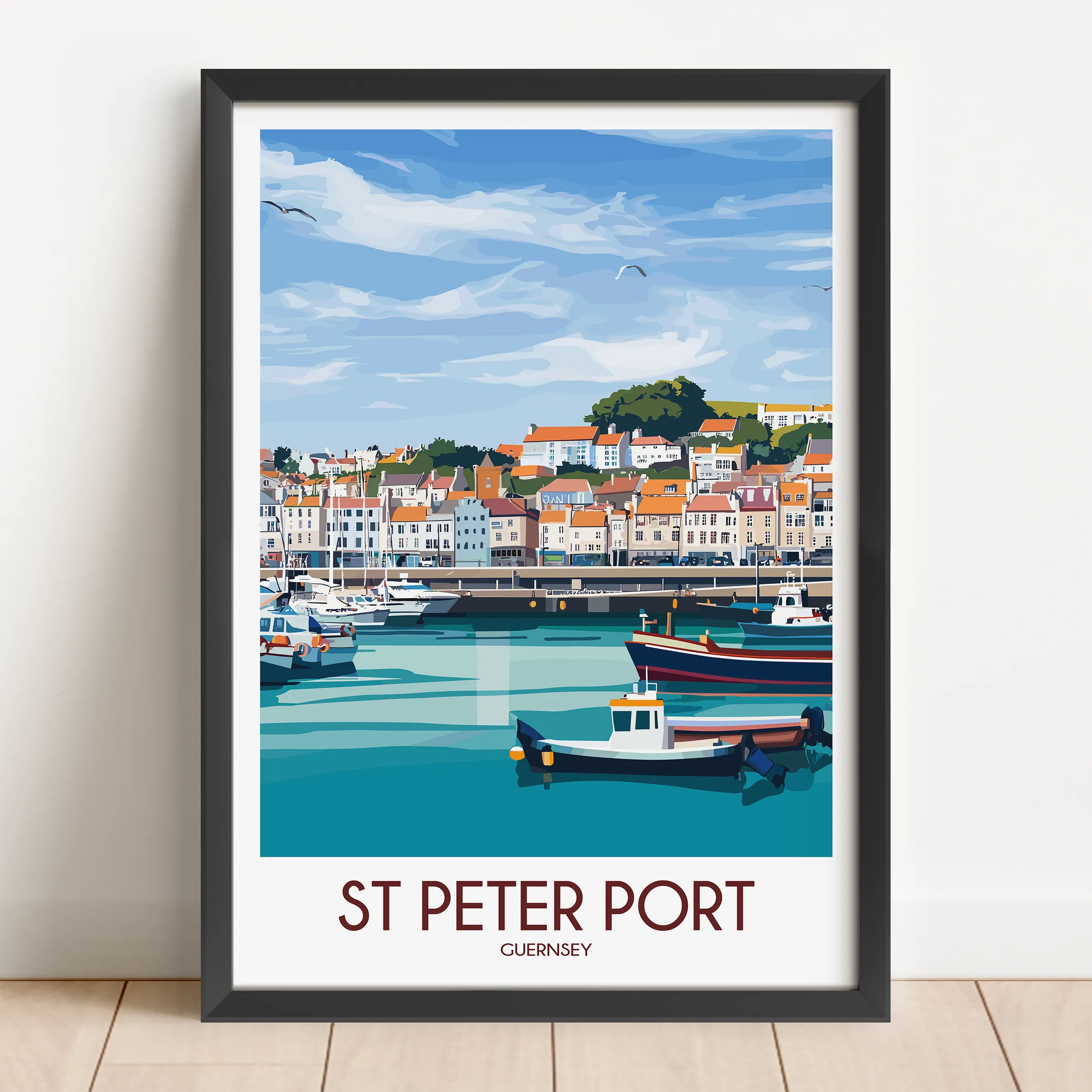 St Peter Port Scenic Landscape Art