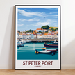 St Peter Port Souvenir Poster Print