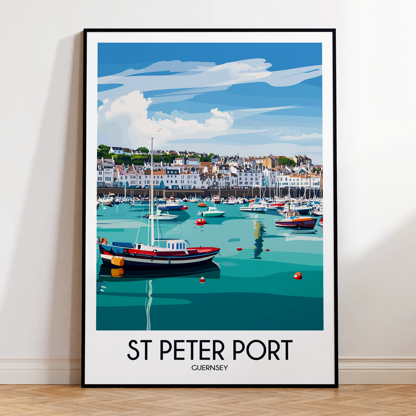 St Peter Port Vintage Style Print