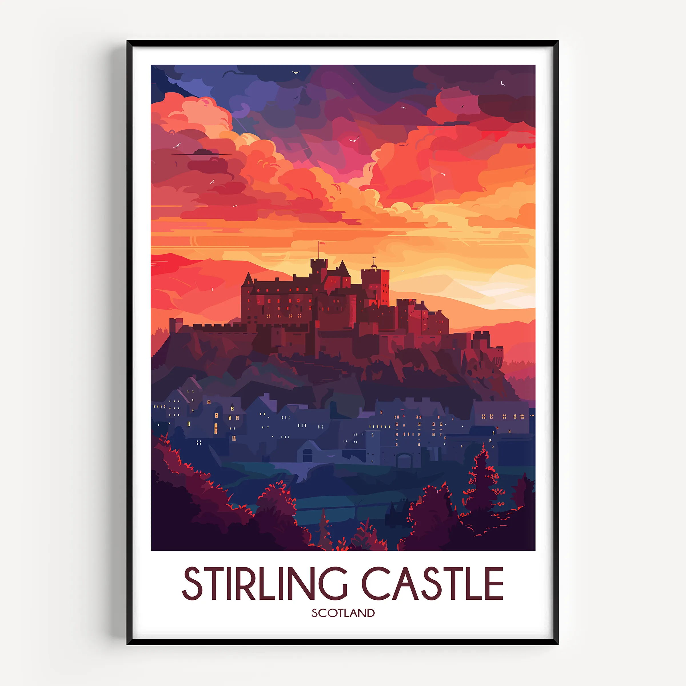 Stirling Castle Modern Travel Poster