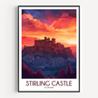 Stirling Castle Modern Travel Poster