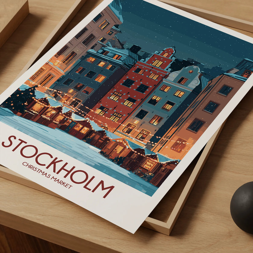 Stockholm Modern Travel Poster