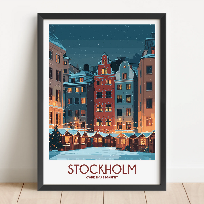 Stockholm Retro Travel Illustration