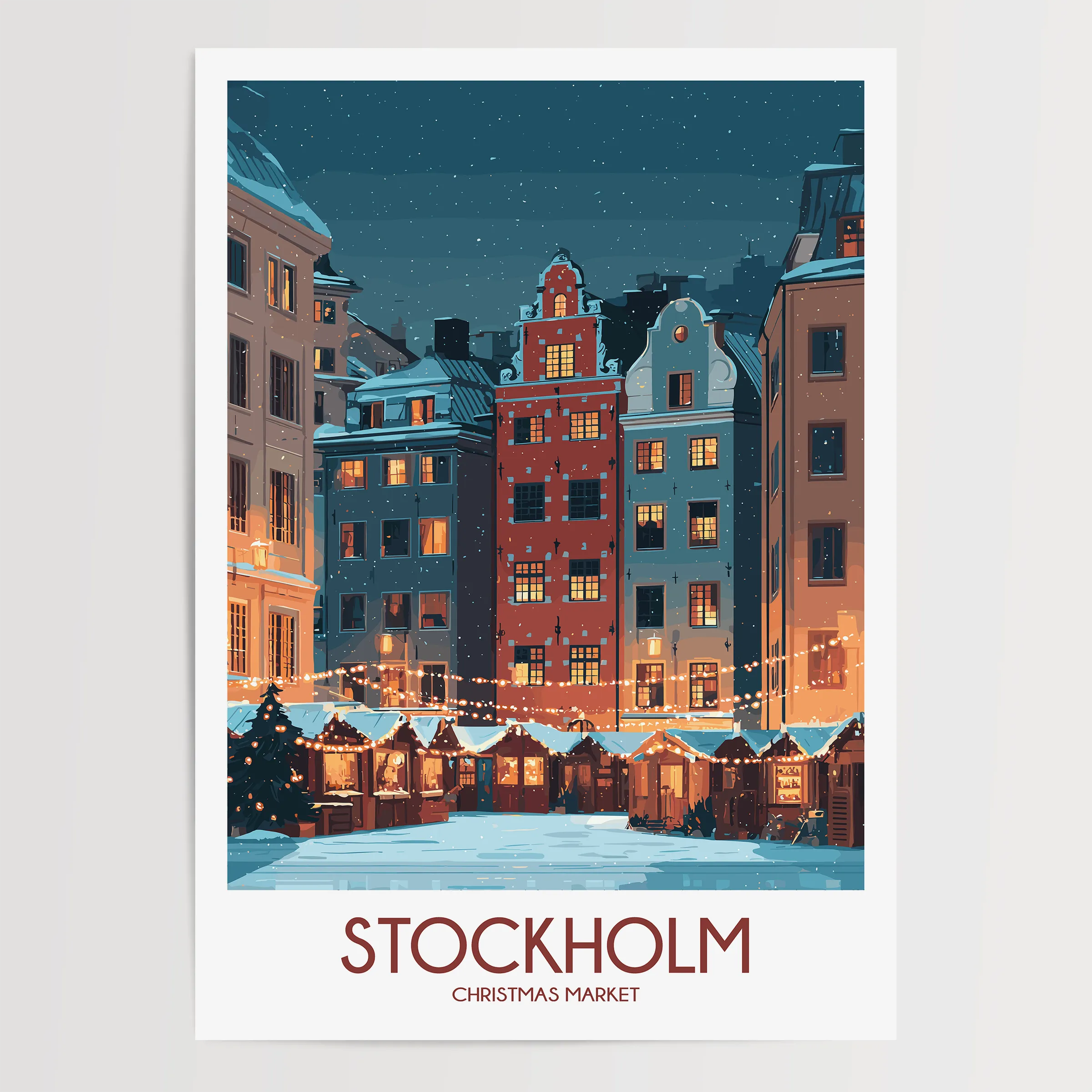 Stockholm Souvenir Poster Print