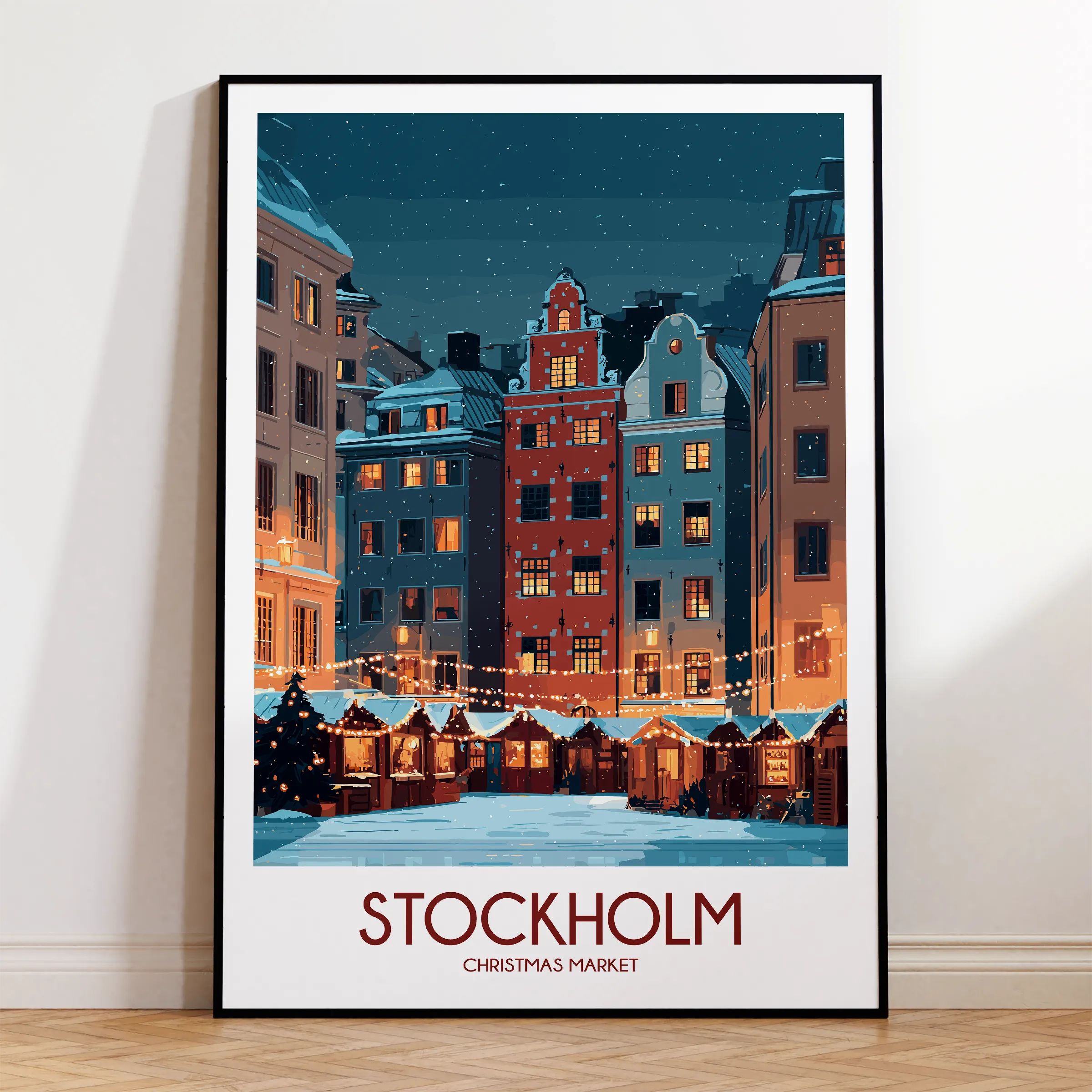 Stockholm Vintage Style Print