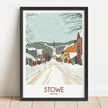 Stowe Retro Travel Illustration