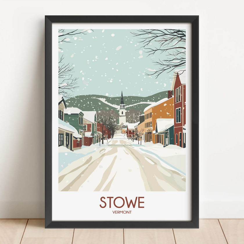 Stowe Retro Travel Illustration