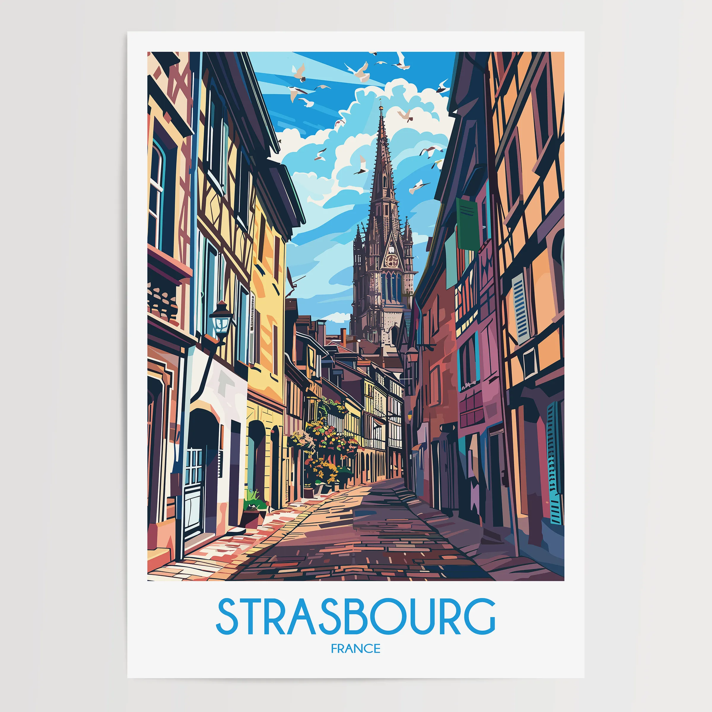 Strasbourg Minimalist Wall Art