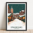 Strasbourg Minimalist Wall Art