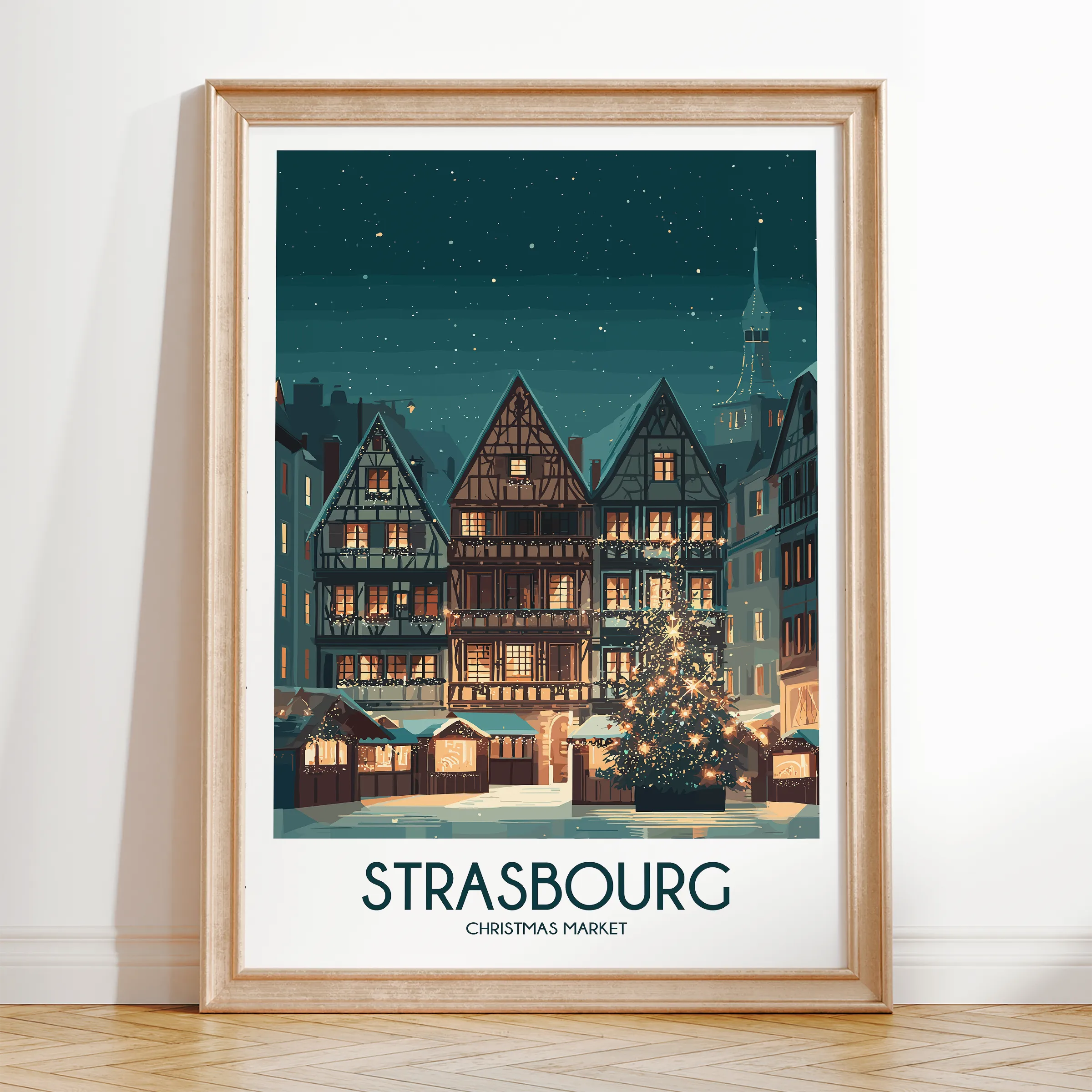 Strasbourg Modern Travel Poster