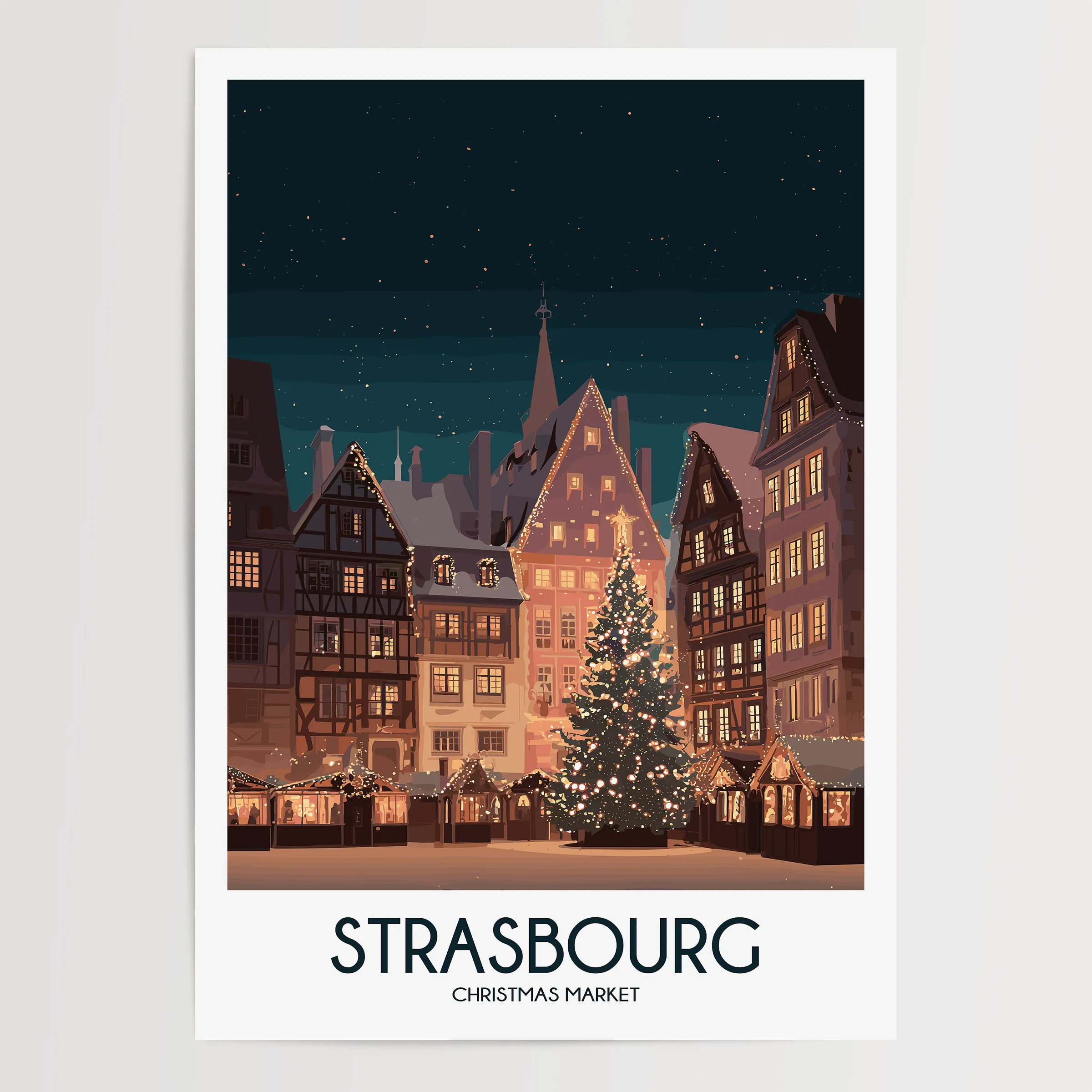 Strasbourg Modern Travel Poster