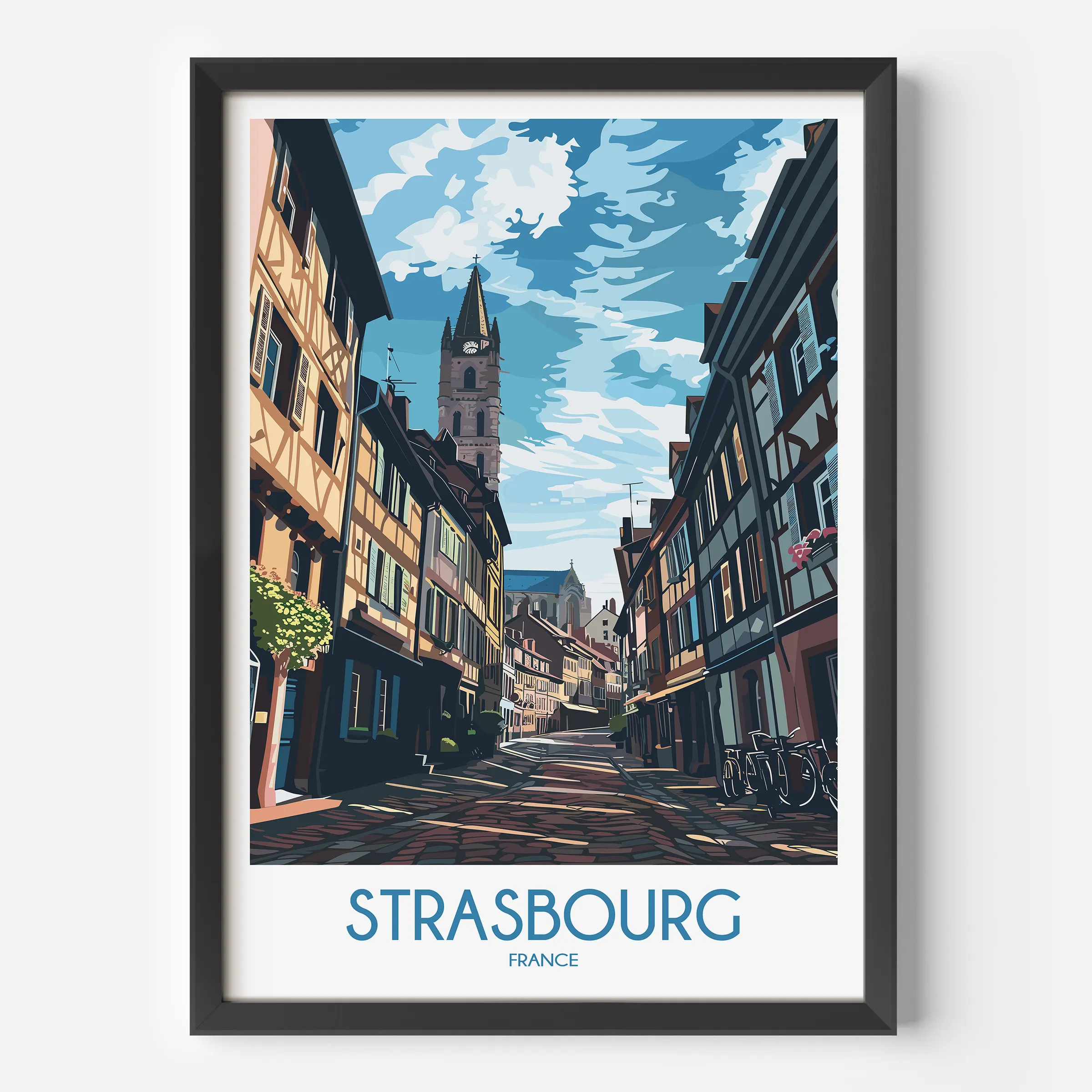 Strasbourg Modern Travel Poster