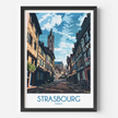 Strasbourg Modern Travel Poster