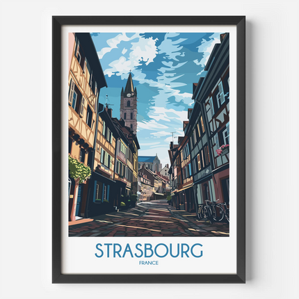 Strasbourg Modern Travel Poster