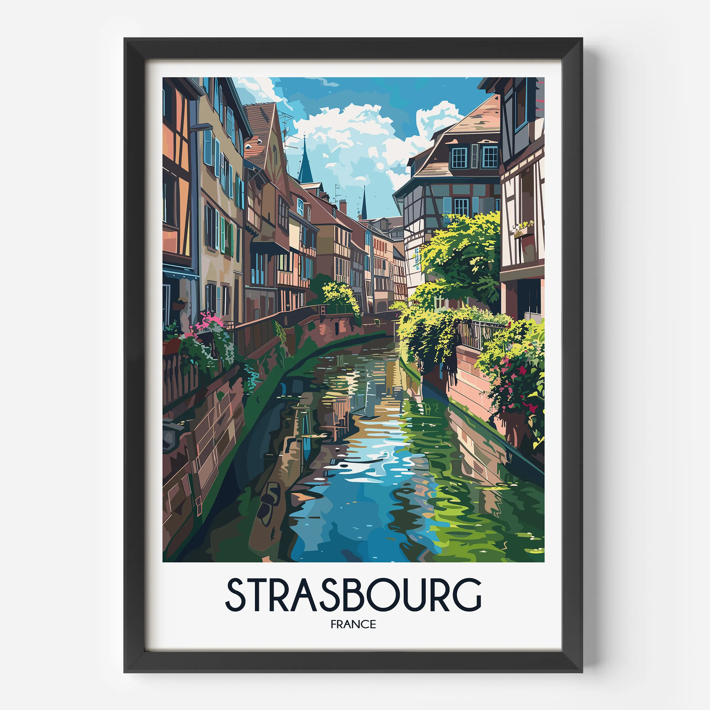 Strasbourg Modern Travel Poster