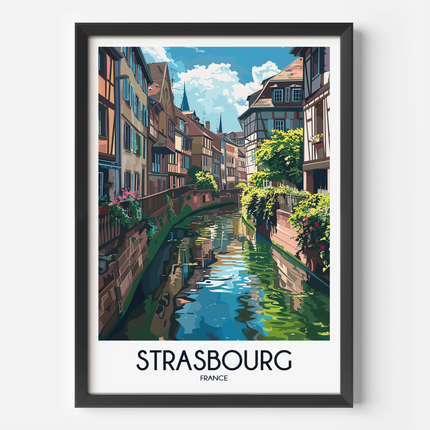 Strasbourg Modern Travel Poster
