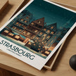 Strasbourg Retro Travel Illustration