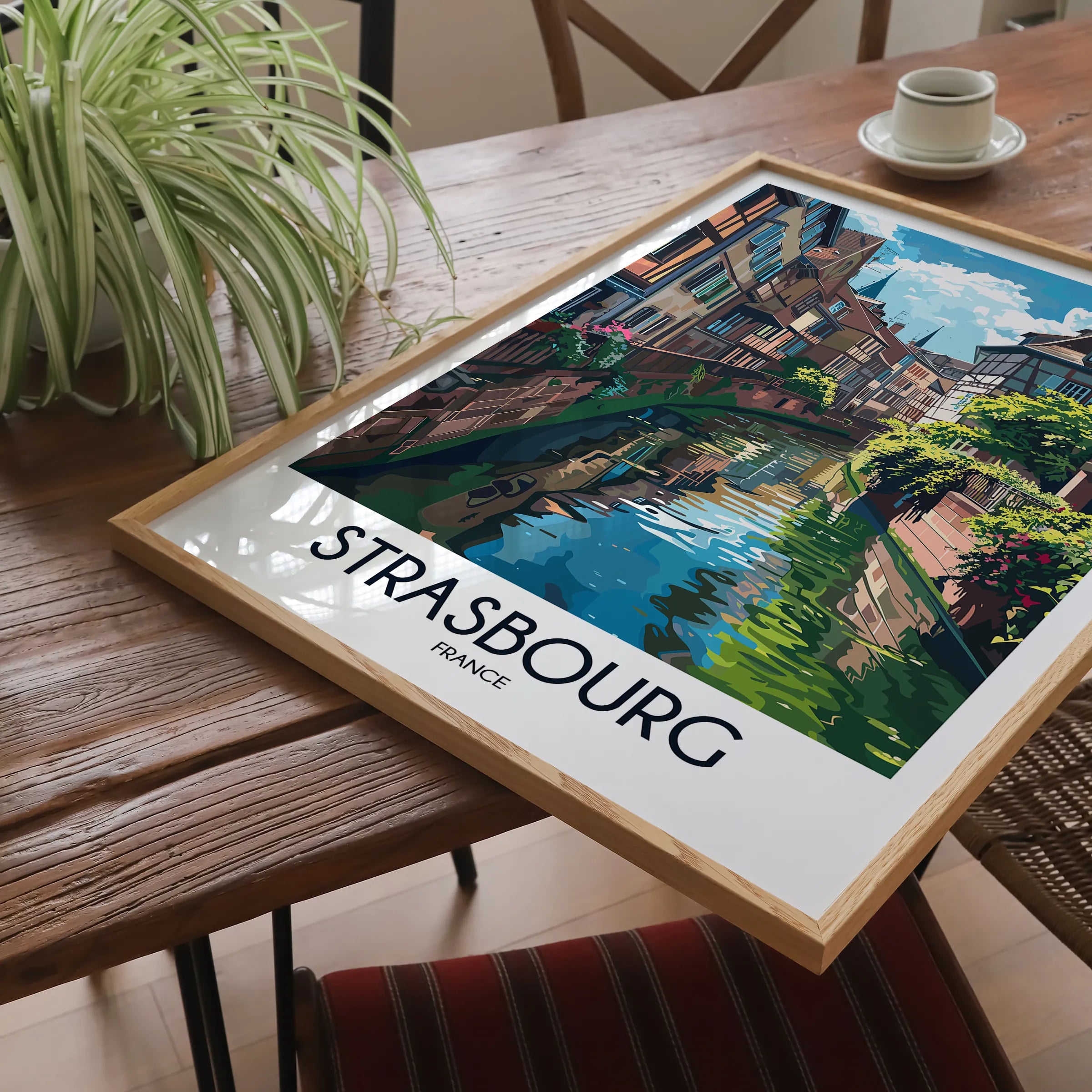 Strasbourg Retro Travel Illustration