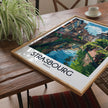 Strasbourg Retro Travel Illustration