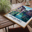 Strasbourg Retro Travel Illustration
