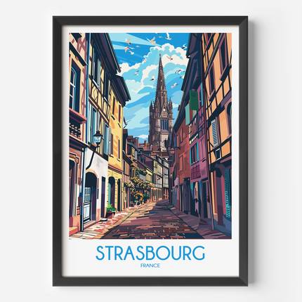 Strasbourg Souvenir Poster Print