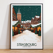 Strasbourg Souvenir Poster Print