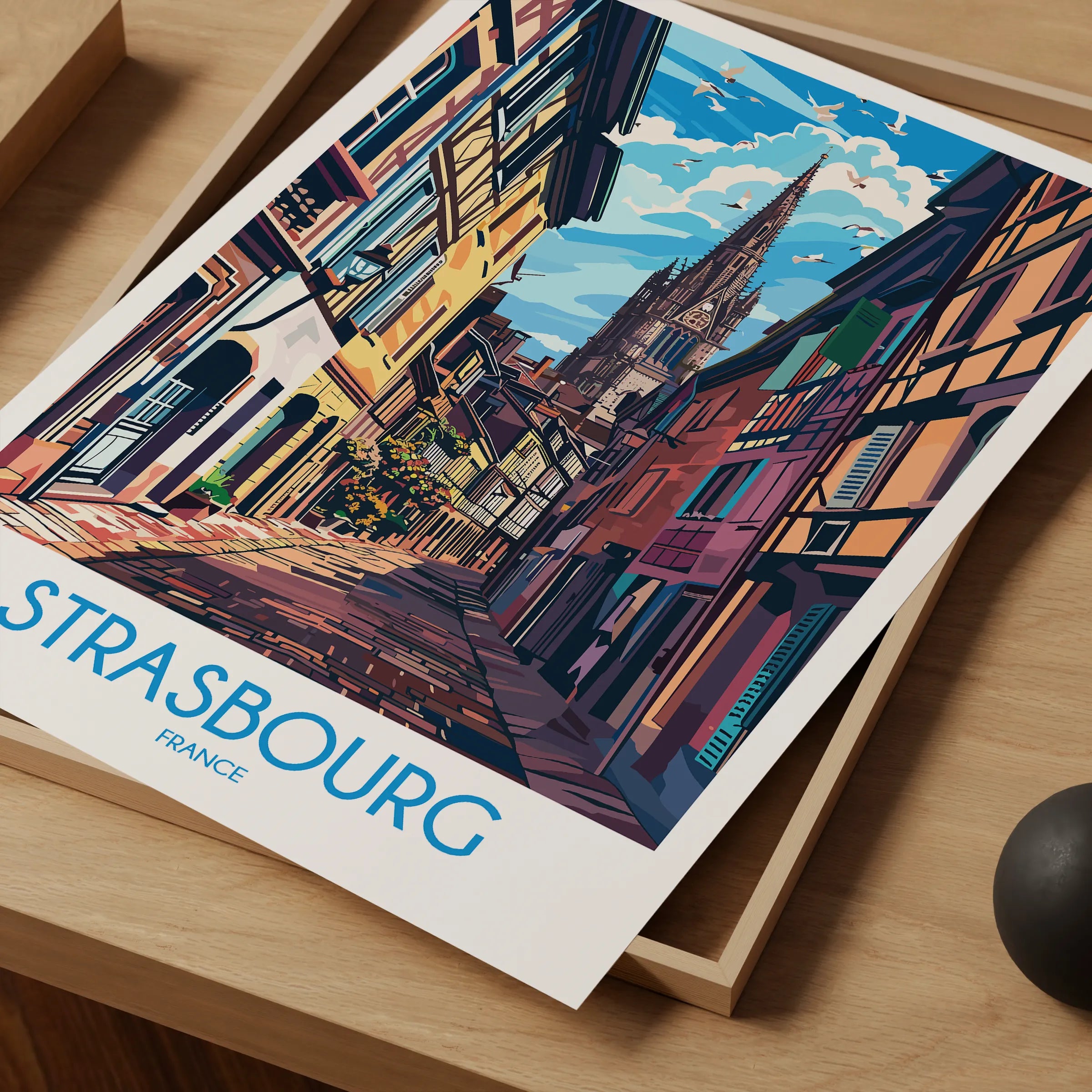 Strasbourg Vintage Style Print