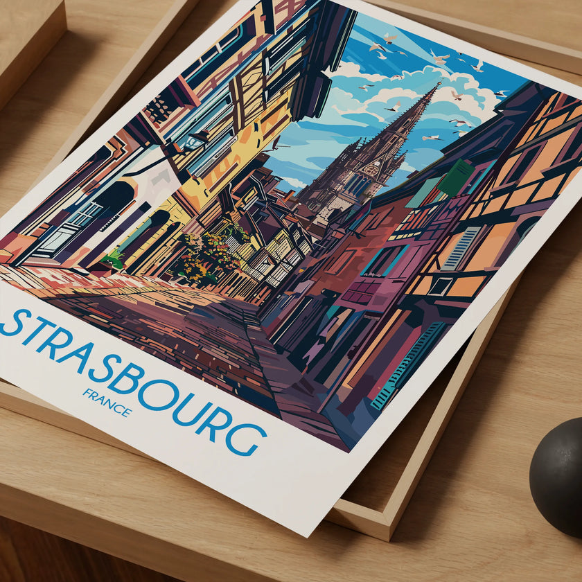 Strasbourg Vintage Style Print